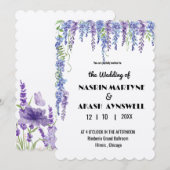 エレガントフローラ結婚招待状007バイナスリン 招待状 (正面/裏面)