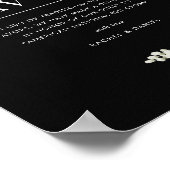 エレガントフローラ結婚植物学の好意に代わる ポスター (角)