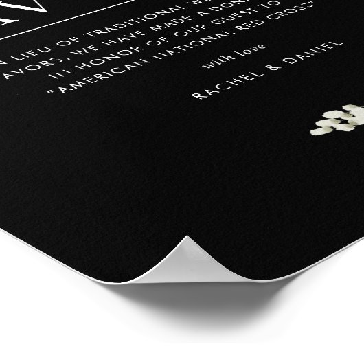 エレガントフローラ結婚植物学の好意に代わる ポスター (角)