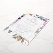 エレガントフローラ結婚植物薬 箔招待状 (回転した状態)