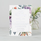エレガントフローラ結婚植物薬 箔招待状 (立ち正面)