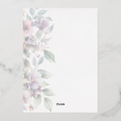 エレガントフローラ結婚植物薬 箔招待状 (裏面)