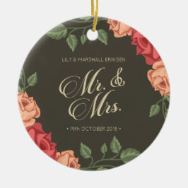 エレガントフローラ結婚氏 |セラミックオーナメント セラミックオーナメント
