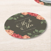 エレガントフローラ結婚氏 |紙コースター ラウンドペーパーコースター (アングル)