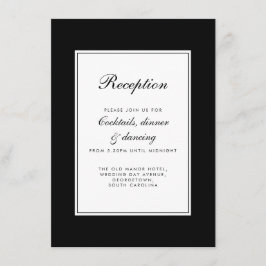 エレガントフローラ結婚白黒 エンクロージャーカード