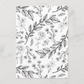 エレガントフローラ結婚白黒 エンクロージャーカード (裏面)