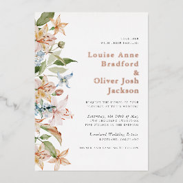 エレガントフローラ結婚箔招待状 箔招待状