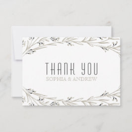 エレガントフローラ結婚素朴サンキューカード サンキューカード