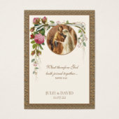 エレガントフローラ結婚聖なる書物、 経典祈りの言葉カード (正面)