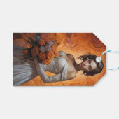 エレガントフローラ結婚花嫁 ギフトタグ (正面(横))