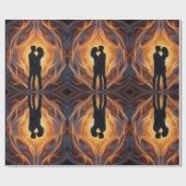 エレガントフローラ結婚花嫁 ラッピングペーパー (フラット)