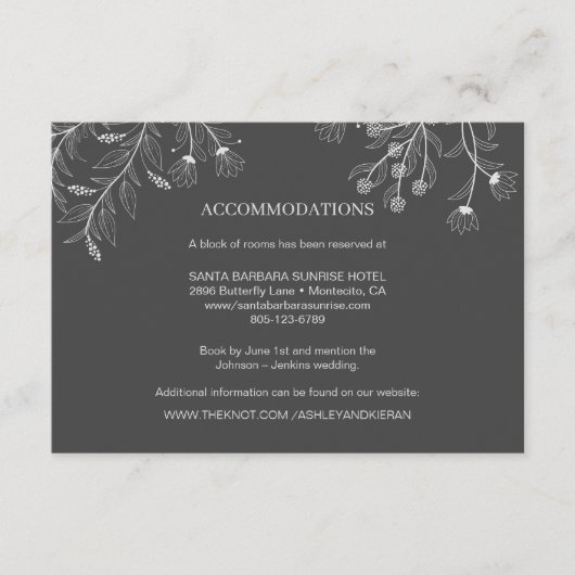 エレガントフローラ結婚詳細 エンクロージャーカード (正面)