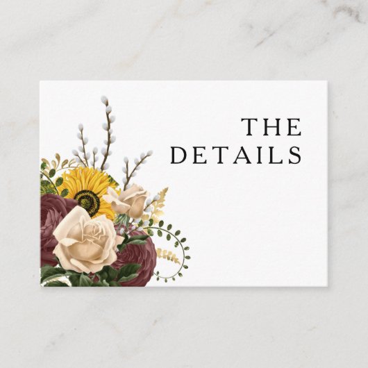 エレガントフローラ結婚詳細 エンクロージャーカード (正面)