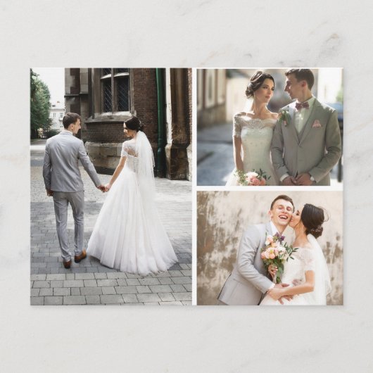 エレガントフローラ結婚赤面感謝はがき 案内ポストカード (正面)