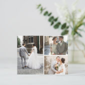 エレガントフローラ結婚赤面感謝はがき 案内ポストカード (スタンド正面)