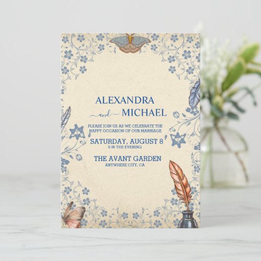 エレガントフローラ結婚 招待状 (スタンド正面)