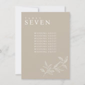 エレガントフローラ結婚Taupeの座席表 招待状 (正面)