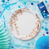 エレガントフローラ緑のブライダルシャワー結婚ズ ペーパープレート (パーティー)