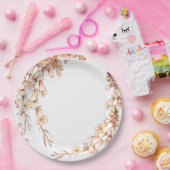 エレガントフローラ緑のブライダルシャワー結婚ズ ペーパープレート (パーティー)