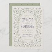 エレガントフローラ緑地結婚庭 招待状 (正面/裏面)