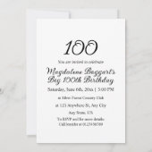 エレガントフローラ緑水カラー誕生日パーティー 招待状 (裏面)