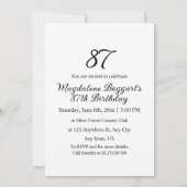 エレガントフローラ緑水カラー誕生日パーティー 招待状 (裏面)