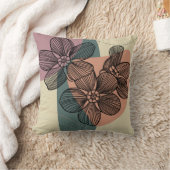 エレガントフローラ線抽象芸術円II クッション (ブランケット)