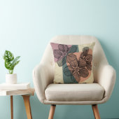 エレガントフローラ線抽象芸術円II クッション (椅子)