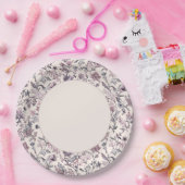 エレガントフローラ縁ど ペーパープレート (パーティー)