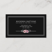 エレガントフローラ署名スクリプトHairstylistサロン 名刺 (裏面)