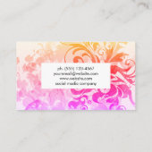 エレガントフローラ美しいサロン 名刺 (裏面)