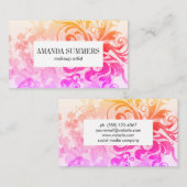 エレガントフローラ美しいサロン 名刺 (正面/裏面)