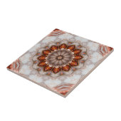 エレガントフローラ羽毛バラ金ゴールド幾何タイル タイル (側面)