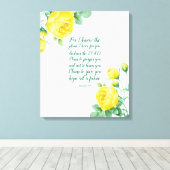 エレガントフローラ聖なる書物、 経典29:11 キャンバスプリント (インサイチュ (ウッドフロア))