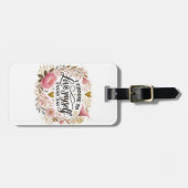 🌸エレガントフローラ自己愛デザイン ラゲッジタグ (正面横)