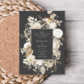 エレガントフローラ自然シックな結婚式の日付を保存 招待状