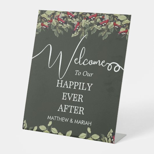 エレガントフローラ自然書結婚の歓迎 台座サイン (正面)