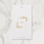 エレガントフローラ花ボタニカルラインアート結婚ズ ギフトタグ (裏面)