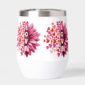 エレガントフローラ茎のないワインタンブラー (背面)