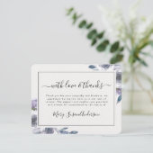 エレガントフローラ葬儀記念お礼 サンキューカード (スタンド正面)