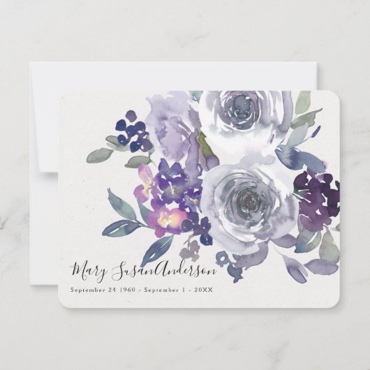 エレガントフローラ葬儀記念お礼 サンキューカード (裏面)