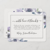 エレガントフローラ葬儀記念お礼 サンキューカード (正面/裏面)