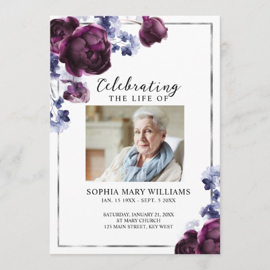 エレガントフローラ葬祭令 プログラム (正面)