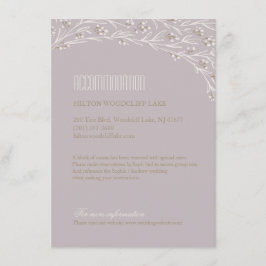 エレガントフローラ薄紫の結婚素朴な宿泊施設 エンクロージャーカード