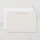 エレガントフローラ薄紫は結婚素朴な感謝していお前 サンキューカード (裏面)