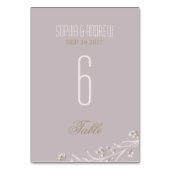 エレガントフローラ薄紫ラス結婚トの表番号 テーブルナンバー (正面)