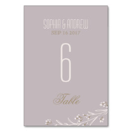 エレガントフローラ薄紫ラス結婚トの表番号 テーブルナンバー