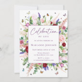 エレガントフローラ蝶メモリアル招待状 招待状 (正面)