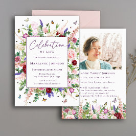 エレガントフローラ蝶メモリアル招待状 招待状