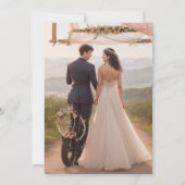 エレガントフローラ装飾枠金ゴールド結婚箔 招待状 (裏面)